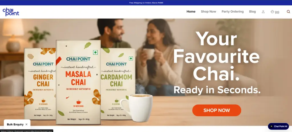 Shopify - Desktop - Web development - chaipoint