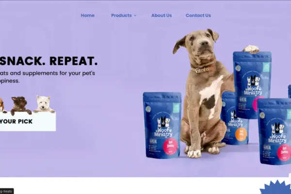 Custom Shopify Pet eCommerce Website Development for Woof Ministry | UI/UX Design, Graphics & Shopify Solutions