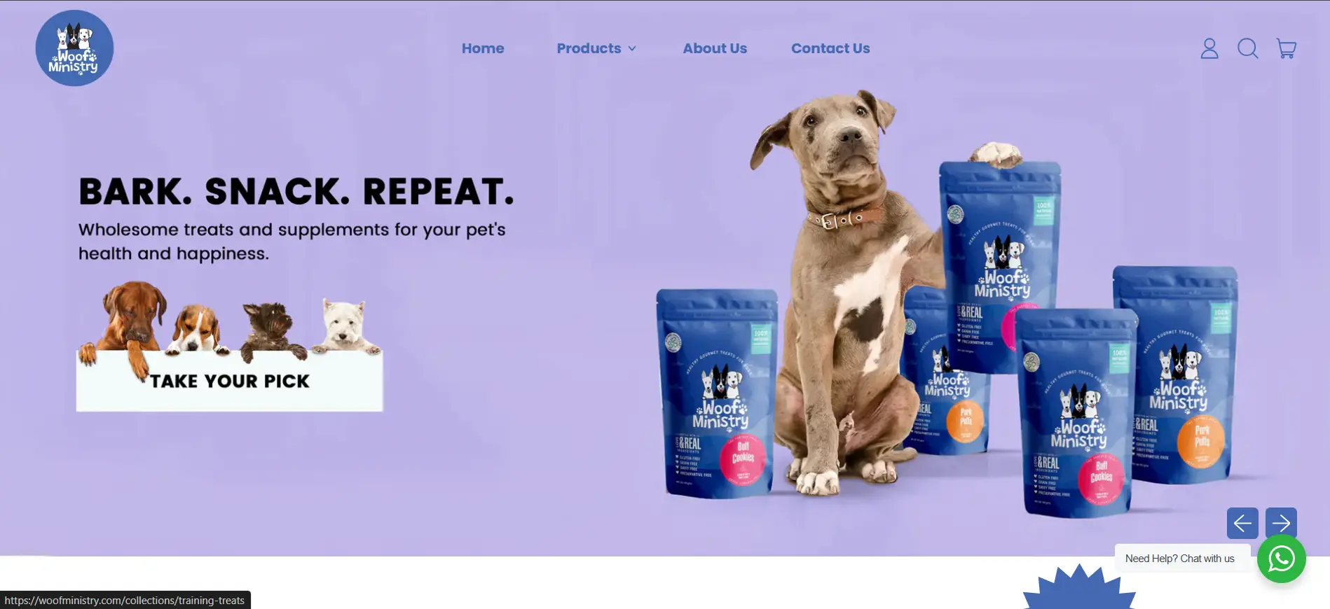 Custom Shopify Pet eCommerce Website Development for Woof Ministry | UI/UX Design, Graphics & Shopify Solutions
