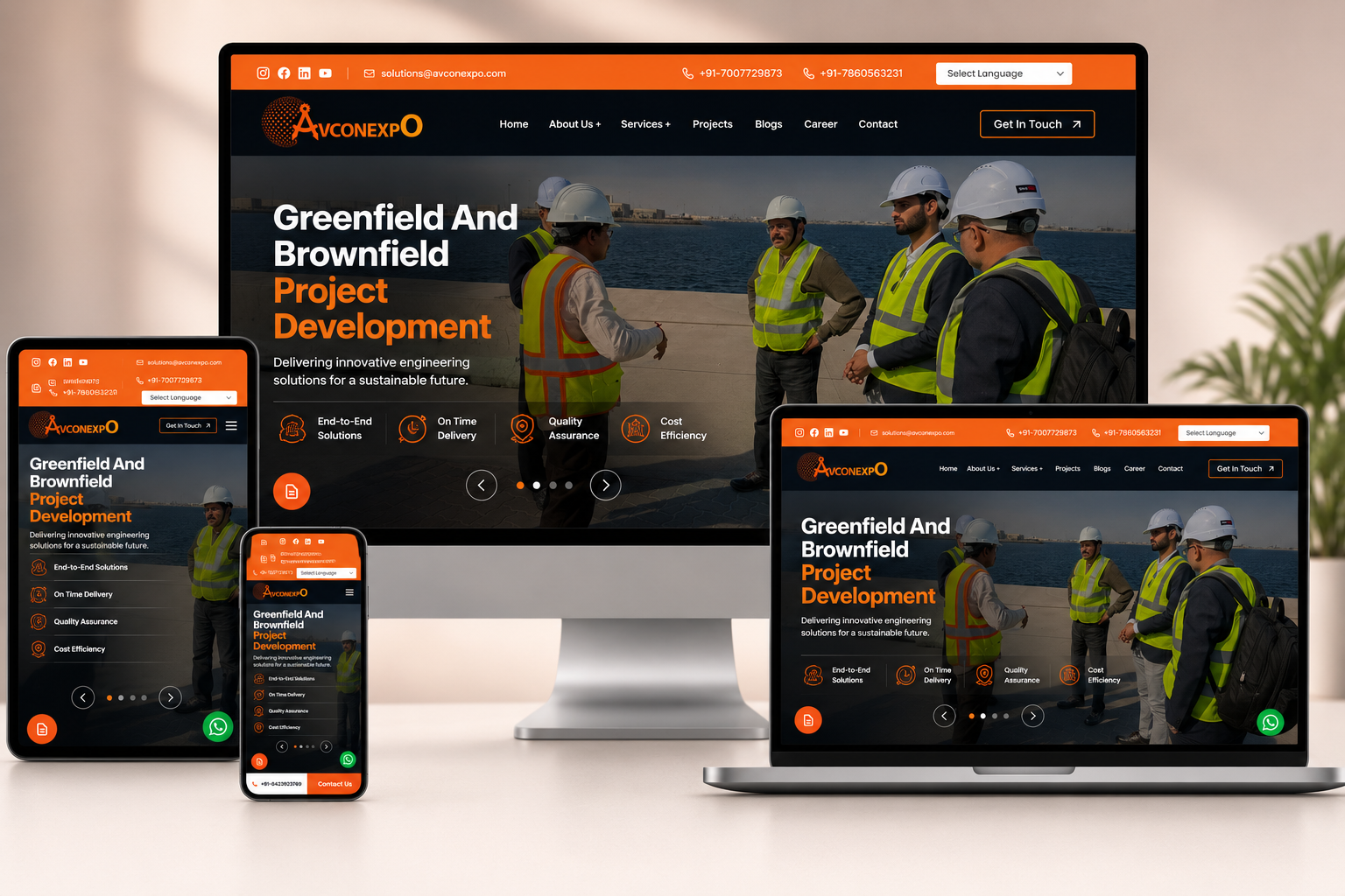 Aivconexpo full-stack web application developed using React.js and Node.js by Amrita Infovision Pvt Ltd.