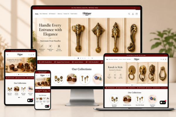 The Indian Aura Shopify eCommerce website customized by Amrita Infovision Pvt Ltd with responsive design and optimized shopping experience.